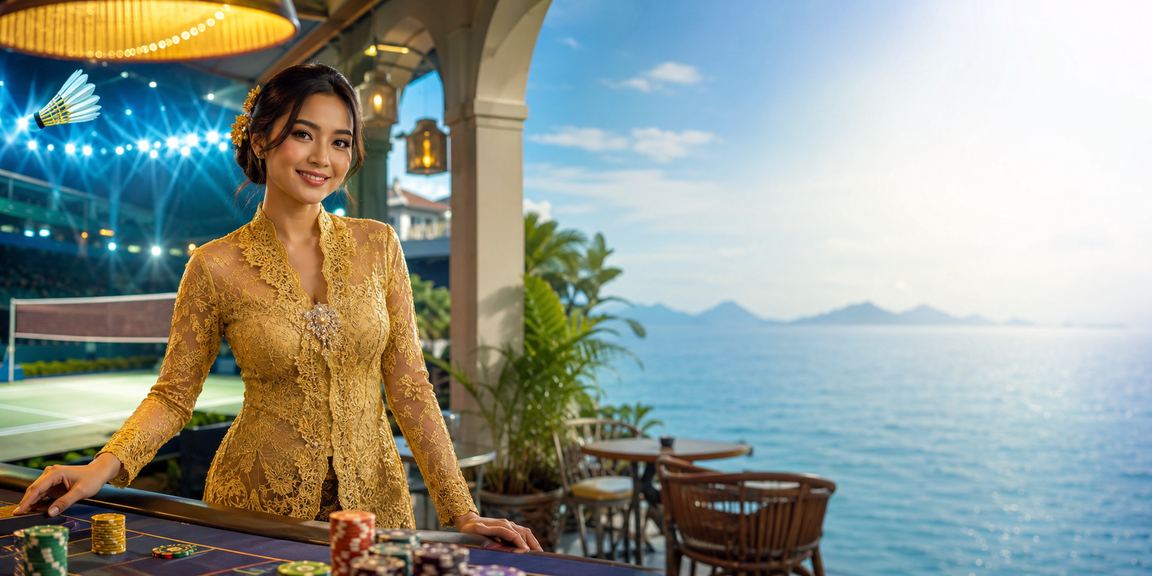 Dealer kasino berkebaya melayani pemain di meja kasino Ipoh petron77